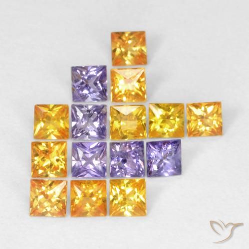 1.09ctw Natural Multicolor Sapphire, Square, VS