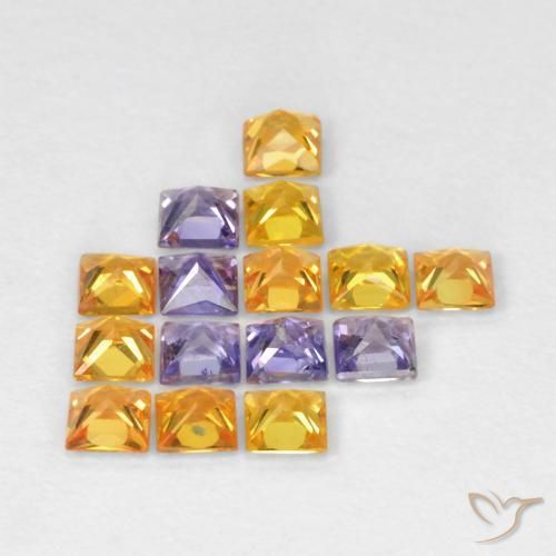 Sapphire Gemstones in 2.2 x 2.1 mm Size for Sale, Sapphire Stones in Multicolor Color