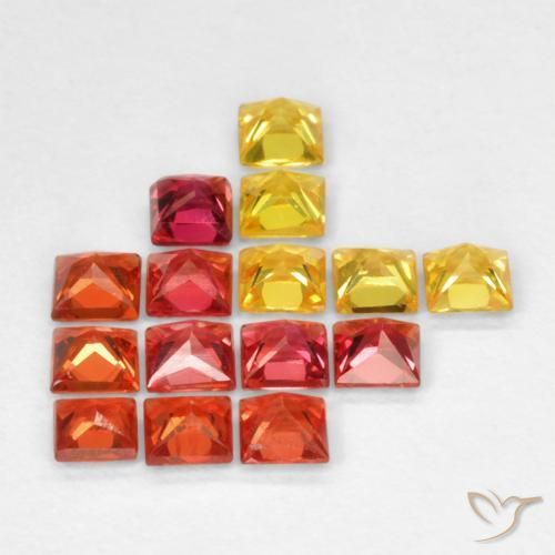 Sapphire Gemstones in 2.4 x 2.3 mm Size for Sale, Sapphire Stones in Multicolor Color