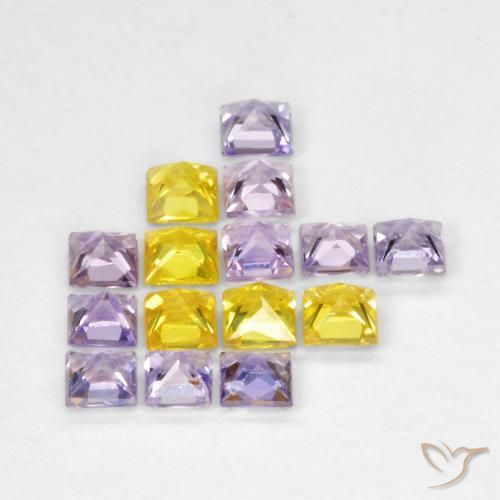 Sapphire Gemstones in 2.1 x 2.1 mm Size for Sale, Sapphire Stones in Multicolor Color
