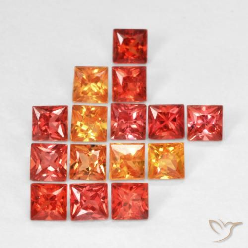 1.50ctw Natural Multicolor Sapphire, Square, VS