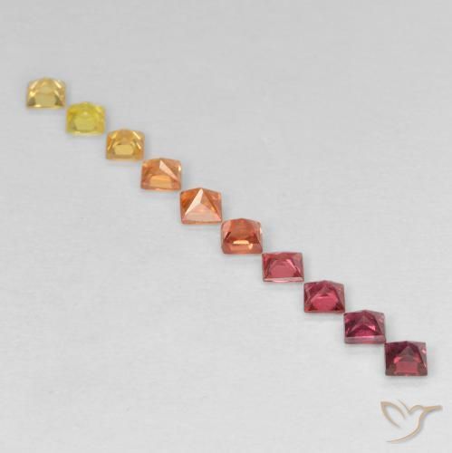 Sapphire Gemstones in 2.3 x 2.2 mm Size for Sale, Sapphire Stones in Multicolor Color