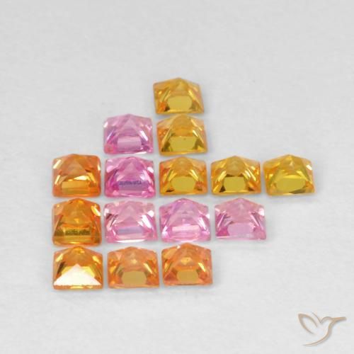 Sapphire Gemstones in 2.2 x 2.2 mm Size for Sale, Sapphire Stones in Multicolor Color