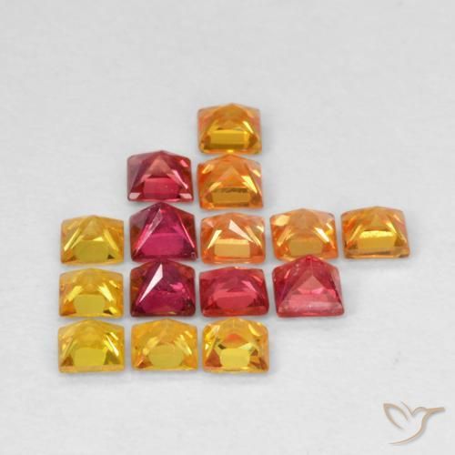 Sapphire Gemstones in 2.3 x 2.2 mm Size for Sale, Sapphire Stones in Multicolor Color