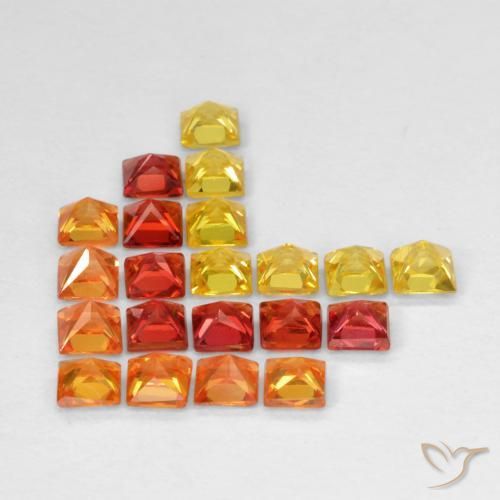 Sapphire Gemstones in 2.6 x 2.5 mm Size for Sale, Sapphire Stones in Multicolor Color