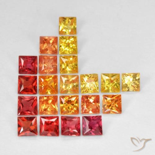 Zaffiro sciolto taglio Princess da 2,6 ct, 2,6 x 2,6 mm, proveniente dalla Tanzania, Photo A