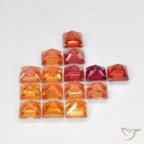 Sapphire Gemstones in 2.6 x 2.5 mm Size for Sale, Sapphire Stones in Multicolor Color