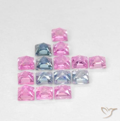 Sapphire Gemstones in 2.3 x 2.2 mm Size for Sale, Sapphire Stones in Multicolor Color
