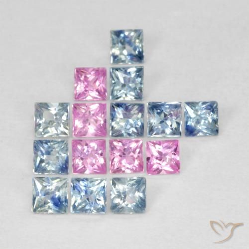 1.78ctw Natural Multicolor Sapphire, Square, VS