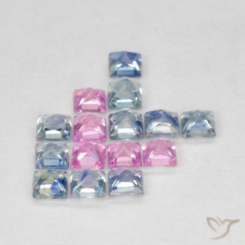 Sapphire Gemstones in 2.3 x 2.3 mm Size for Sale, Sapphire Stones in Multicolor Color