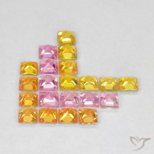 Sapphire Gemstones in 2.3 x 2.2 mm Size for Sale, Sapphire Stones in Multicolor Color