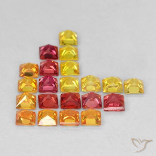 Sapphire Gemstones in 2.4 x 2.3 mm Size for Sale, Sapphire Stones in Multicolor Color