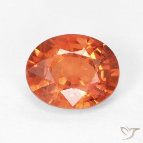0.77ct Natural Fire Orange Sapphire, Oval, VS