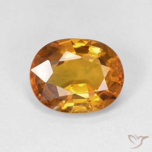 4.33ct Natural Deep Orange Sapphire, Oval, VS