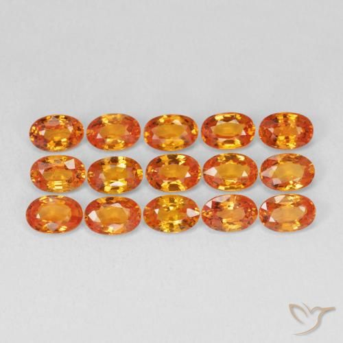 0.66ct Natural Amber Orange Sapphire, Oval, VVS-VS