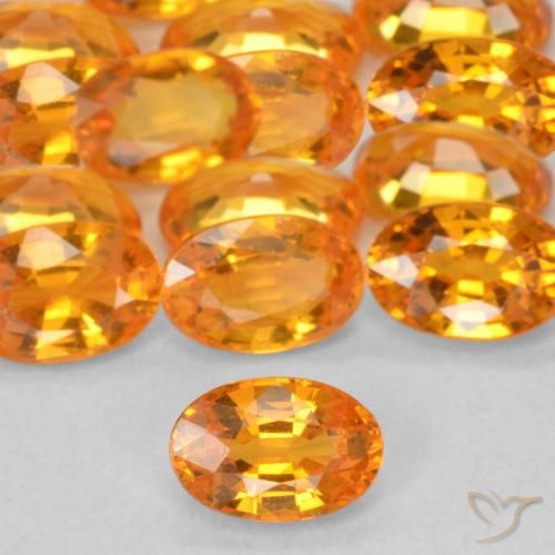 0.62ct Natural Reddish Orange Sapphire, Oval, VVS-VS