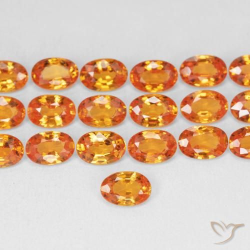 0.58ct Natural Reddish Orange Sapphire, Oval, VVS-VS