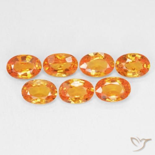 0.64ct Natural Bright Orange Sapphire, Oval, VVS-VS