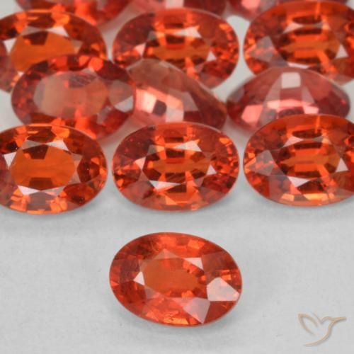 4.55 ctw Red Sapphire Stones, Natural Sapphire in Oval Facet Shape for Sale