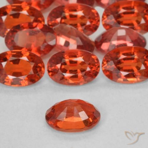 Sapphire Gemstones in 6 x 4 mm (calibrated) Size for Sale, Sapphire Stones in Intense Red Color