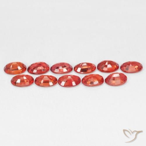 Sapphire Gemstones in 6 x 4 mm (calibrated) Size for Sale, Sapphire Stones in Intense Red Color