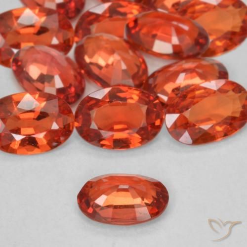 Sapphire Gemstones in 6 x 4 mm (calibrated) Size for Sale, Sapphire Stones in Intense Red Color