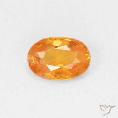 0.60ct Natural Bright Orange Sapphire, Oval, VS