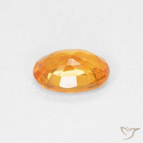 Sapphire Gemstone in 6 x 4 mm (calibrated) Size for Sale, Sapphire Stone in Bright Orange Color