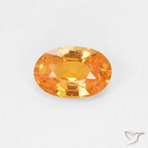 0.60ct Natural Intense Orange Sapphire, Oval, VS