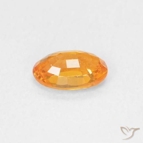 Sapphire Gemstone in 6 x 4 mm (calibrated) Size for Sale, Sapphire Stone in Intense Orange Color