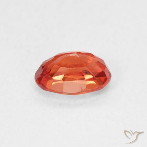 Sapphire Gemstone in 5.9 x 4.3 mm Size for Sale, Sapphire Stone in Intense Red Color