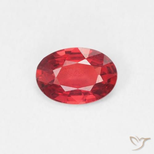 0.45ct Natural Medium Red Sapphire, Oval, VS