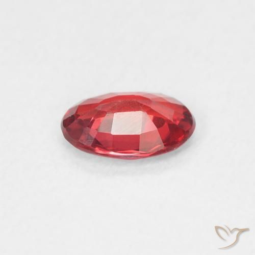 Sapphire Gemstone in 6 x 4 mm (calibrated) Size for Sale, Sapphire Stone in Medium Red Color