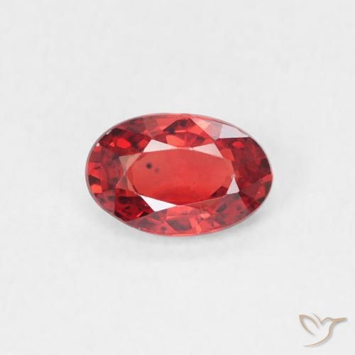 0.54ct Natural Scarlet Red Sapphire, Oval, VVS-VS