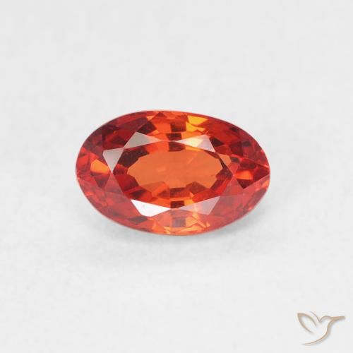0.74ct Natural Medium Red Sapphire, Oval, VVS-VS