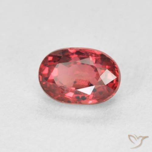 1.00 ct Red Sapphire Stone, Natural Sapphire in Oval Facet Shape for Sale