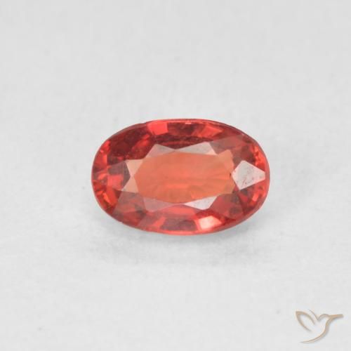 0.59ct Natural Bright Crimson Red Sapphire, Oval, VVS-VS