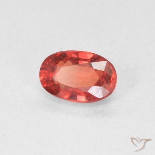 0.59 ct Red Sapphire Stone, Natural Sapphire in Oval Facet Shape for Sale