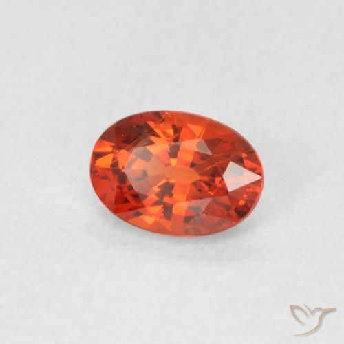 0.59 ct Red Sapphire Stone, Natural Sapphire in Oval Facet Shape for Sale
