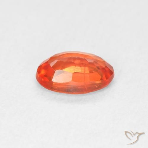 Sapphire Gemstone in 6 x 4 mm (calibrated) Size for Sale, Sapphire Stone in Fire Orange Color