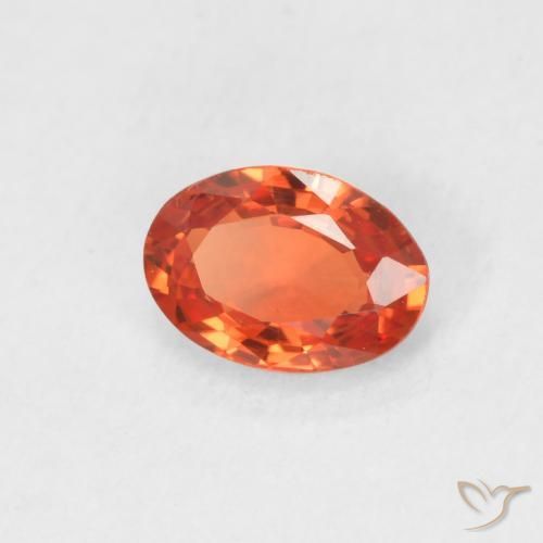 0.60 ct Red Sapphire Stone, Natural Sapphire in Oval Facet Shape for Sale