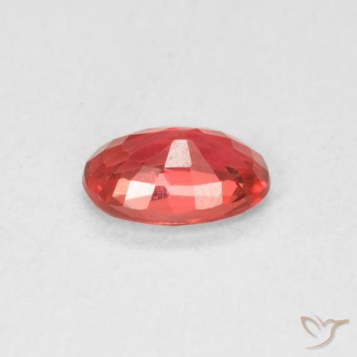 Sapphire Gemstone in 6 x 4 mm (calibrated) Size for Sale, Sapphire Stone in Scarlet Red Color