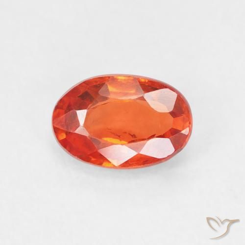 0.69ct Natural Reddish Orange Sapphire, Oval, VS