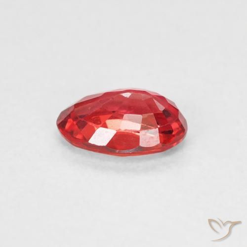 Sapphire Gemstone in 6 x 4 mm (calibrated) Size for Sale, Sapphire Stone in Bright Red Color