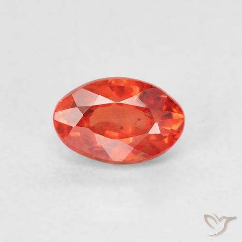 0.68ct Natural Reddish Orange Sapphire, Oval, VS