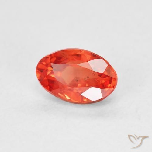 0.68 ct Red Sapphire Stone, Natural Sapphire in Oval Facet Shape for Sale