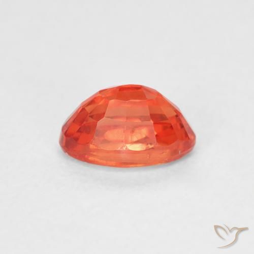 Sapphire Gemstone in 6 x 4 mm (calibrated) Size for Sale, Sapphire Stone in Reddish Orange Color