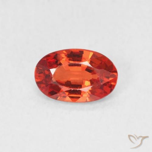 0.54ct Natural Medium Red Sapphire, Oval, VVS-VS