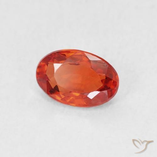 0.63 ct Red Sapphire Stone, Natural Sapphire in Oval Facet Shape for Sale