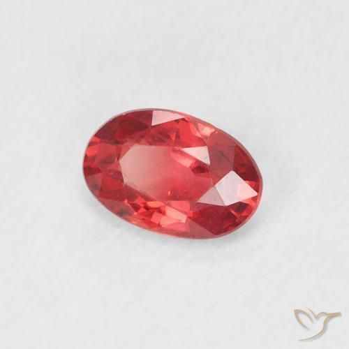 0.51 ct Red Sapphire Stone, Natural Sapphire in Oval Facet Shape for Sale